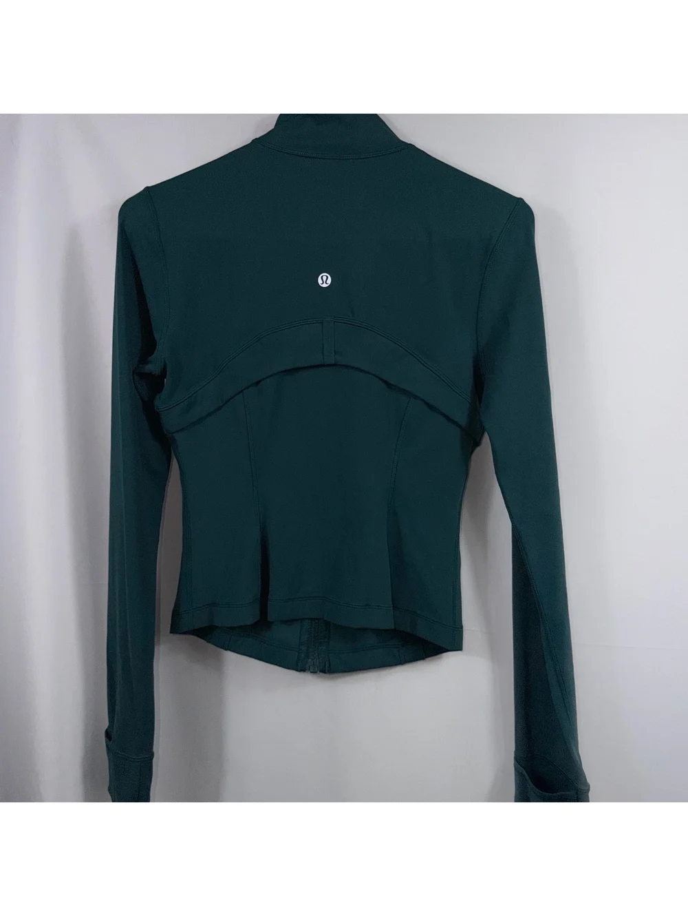Lululemon Define Jacket Size 6 Teal Green Full Zip Luon Thumbholes